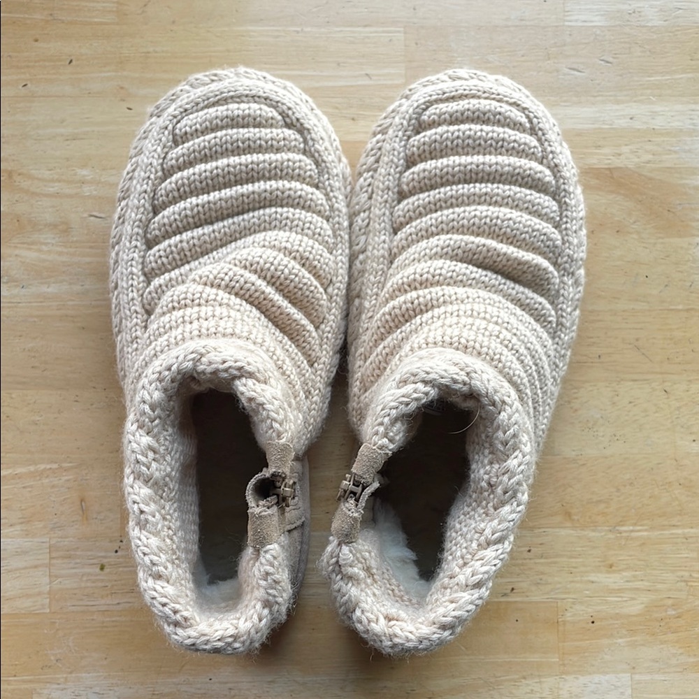 Cozy Cream Knit Women's Shoes